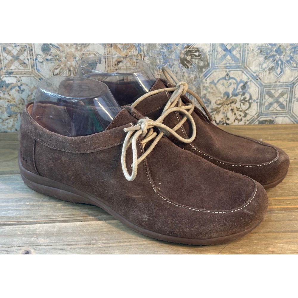 b.o.c. Suede Oxford Moc Toe Lace Up Chukka Boots Womens 8 Brown BOHO